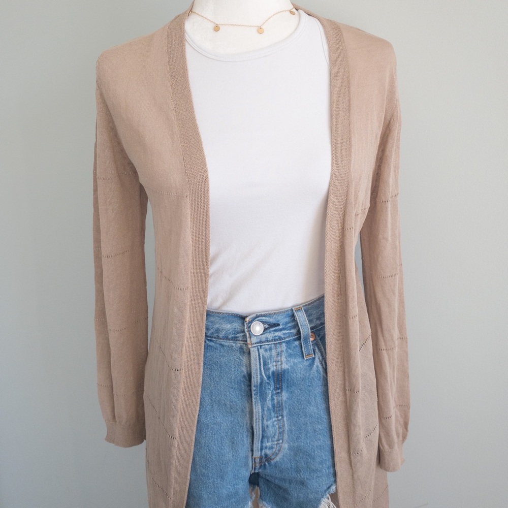 Beige Duster Cardigan